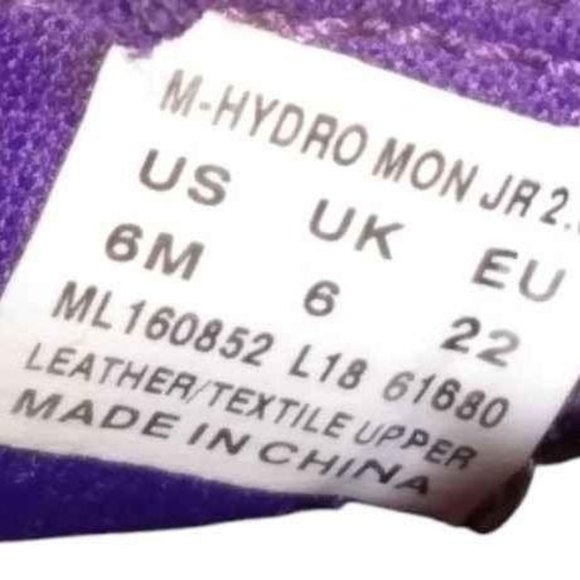 Merrell Purple & Pink Hydro Mon Jr 2.0 Size 6 M - Picture 6 of 6